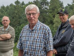 Erik Nielsen fortalte om bedriften og om græsningsområdet, som er en del af Vejle Aadal