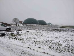 Gårdens eget biogasanlæg vagte stor interesse blandt gæsterne