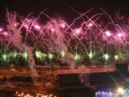 Afsluttende kæmpe fyrværkeri på Stampede!