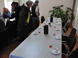 En lille én til kaffen vi skulle smage inden vi drog videre.