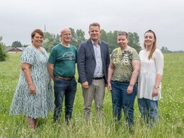 Den nye bestyrelse stillede op til fotografering. Fra venstre: Lene Black Sinkjær, Boje Vognstrup (nyvalgt), Søren Grunnet, Else Merete Ebbensgaard, Camilla Jessen
