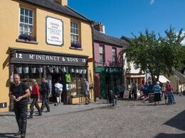 Dirty Nelly er nabo til Bunratty Castle og Folk Park. Folk Parken viste sig at være et frilandsmuseum med både landliv og byliv.
