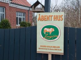 Med opsatte skilte er det ingen sag at finde vej til åbent hus værterne