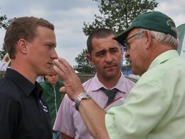 Danske Jens Borup, den franske dommer Benoit Souvignet og dennes assistent Nicolas Agache gennemgik de sidste detaljer inden konkurrencen