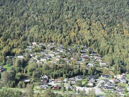 Udsigt over noget af Rjukan by