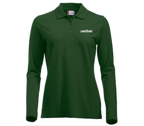 Grøn polo DAME - Lange ærmer 