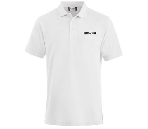 Hvid polo HERRE - Korte ærmer