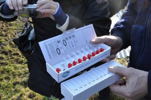 Efterårsmødet 2011 - Et bestemt system med stregkode mærkater på det små ampuller sikrer at der er styr på prøverne.