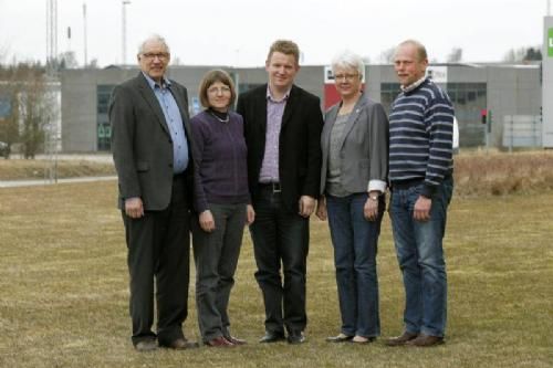 Generalforsamling 2013 - Den nye bestyrelse, fra venstre: Ivar Nielsen, Susanne Brandt, Søren Grunnet, Jane Kofod og Torben Eg Østergaard. Sidstnævnte blev nyvalgt ti lbestyrelsen. 