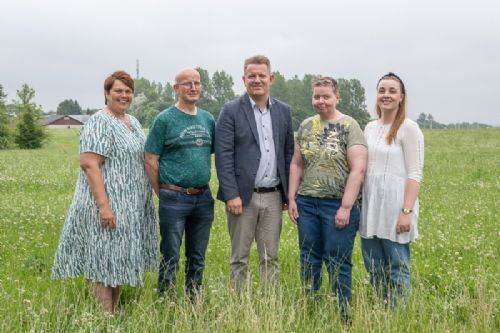 Generalforsamlingen - Den nye bestyrelse stillede op til fotografering. Fra venstre: Lene Black Sinkjær, Boje Vognstrup (nyvalgt), Søren Grunnet, Else Merete Ebbensgaard, Camilla Jessen