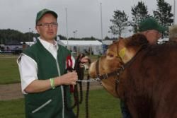 Stemning torsdag 1 - En glad vinder, der udstillede på Landsskuet for første gang. 