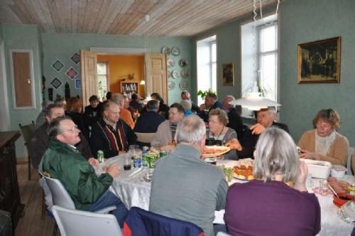 Stemningsbilleder - Anita og Martin åbnede deres stuer, så vi kunne komme ind i varmen og spise vores frokost.