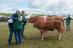 Stemningsbilleder - De glade Interbreed-vindere på hundyrssiden lykønskes af Hereford    